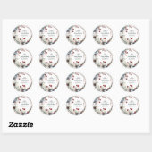 Sticker Rond Festif Floral Wreath Return Adresse (Feuille)