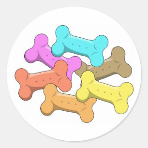Sticker Rond Festins de chien