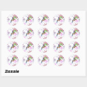 Sticker Rond Festive Axlotl (Feuille)
