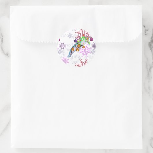 Sticker Rond Festive Axlotl (Sac)
