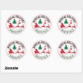 Sticker Rond Festive Christmas special delivery North Pole (Feuille)