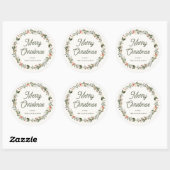 Sticker Rond Festive Foliage Wreath Holiday (Feuille)