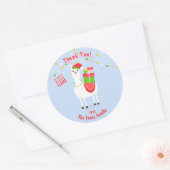 Sticker Rond Festive Llama Christmas (Enveloppe)