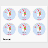 Sticker Rond Festive Llama Christmas (Feuille)