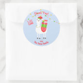 Sticker Rond Festive Llama Christmas (Sac)