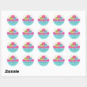 Sticker Rond Festive Macaron Boulangerie Câble (Feuille)
