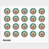 Sticker Rond Festive Paws & Holiday JoySticker (Feuille)