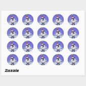 Sticker Rond Festive Sheep Holiday (Feuille)