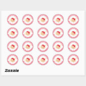 Sticker Rond Festive Stripe Livraison Spéciale Père Noël Atelie (Feuille)