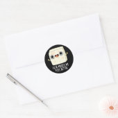 Sticker Rond Feta Me Fell Betta Funny Cheese Pun Dark BG (Enveloppe)