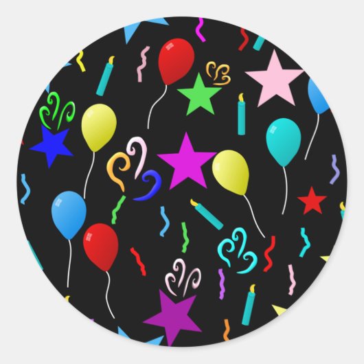 Sticker Rond Fête ! (Devant)