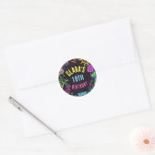 Sticker Rond Fête à éclaboussures à éclaboussure modifiable (Enveloppe)