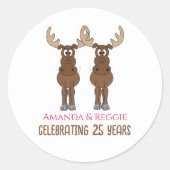 Sticker Rond Fête Anniversaire Funny Favoriser Custom (Devant)