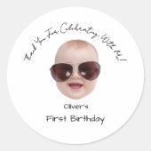Sticker Rond Fête Baby Shower Enterrement de vie de jeune fille (Devant)
