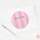 Sticker Rond Fête Baby Shower Rose Fabulueuse pour Future Maman (Enveloppe)