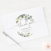 Sticker Rond Fête bébé à thème de verdure douce et neutre (Enveloppe)