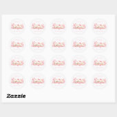 Sticker Rond Fête Bébé Fille Mignonne Boulette (Feuille)