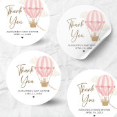 Sticker Rond Fête bébé ours rose boho