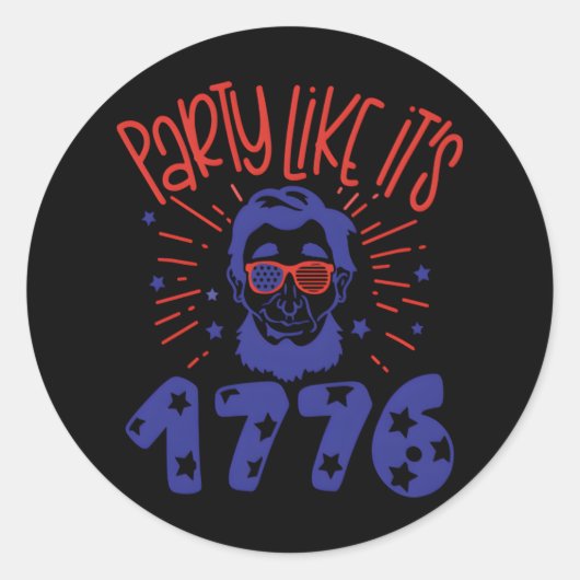 Sticker Rond Fête comme c'est 1779 Treding (Devant)