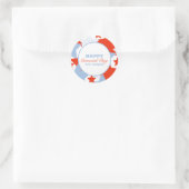 Sticker Rond Fête commémorative de l'Abstrait Stars Memorial (Sac)