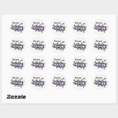Sticker Rond Fête d'anniversaire (Feuille)