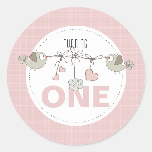 Sticker Rond Fête d'anniversaire (Devant)