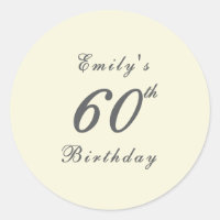 Fête d'anniversaire 60 ans crème élégante moderne