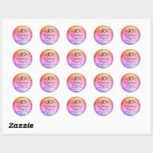 Sticker Rond Fête d'anniversaire 80 ans fabuleuse  (Feuille)