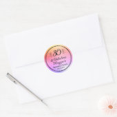 Sticker Rond Fête d'anniversaire 80 ans fabuleuse  (Enveloppe)