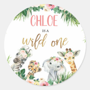 Sticker Rond Fête d'anniversaire à thème pour les filles mignon