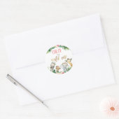 Sticker Rond Fête d'anniversaire à thème pour les filles mignon (Enveloppe)