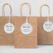 Sticker Rond Fête d'anniversaire argent bleu parties scintillan