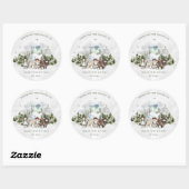 Sticker Rond Fête d'anniversaire Aventure Arctique (Feuille)