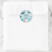 Sticker Rond Fête d'anniversaire bleu d'Halloween Favoriser (Sac)