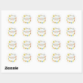 Sticker Rond Fête d'anniversaire Brainrot Meme (Feuille)