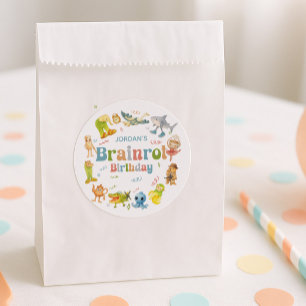 Sticker Rond Fête d'anniversaire Brainrot Meme