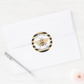 Sticker Rond Fête d'anniversaire d'abeille (Enveloppe)