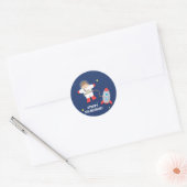 Sticker Rond Fête d'anniversaire d'astronaute dans l'espace d'u (Enveloppe)