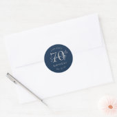 Sticker Rond Fête d'anniversaire de 70 ans écriture moderne arg (Enveloppe)