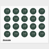 Sticker Rond Fête d'anniversaire de 70 ans écriture moderne arg (Feuille)