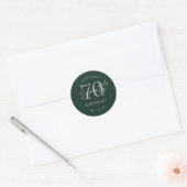 Sticker Rond Fête d'anniversaire de 70 ans écriture moderne arg (Enveloppe)