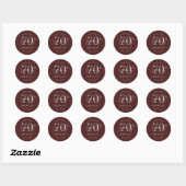 Sticker Rond Fête d'anniversaire de 70 ans écriture moderne arg (Feuille)