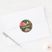 Sticker Rond Fête d'anniversaire de construction Favoriser (Enveloppe)