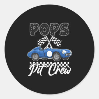 Sticker Rond fête d'anniversaire de course automobile famille d