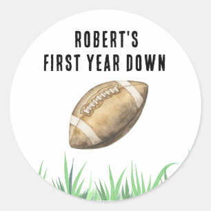 Sticker Rond Fête d'anniversaire de football première année