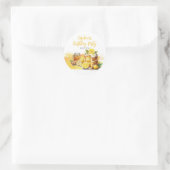 Sticker Rond Fête d'anniversaire de Gingembre de Gingembre de c (Sac)