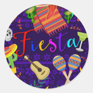 Sticker Rond Fête d'anniversaire de la fête Cinco De Mayo