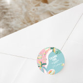 Sticker Rond Fête d'anniversaire de la poule