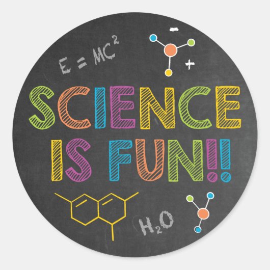 Sticker Rond Fête d'anniversaire de la science | La science est (Devant)