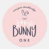 Sticker Rond fête d'anniversaire de lapin (Devant)